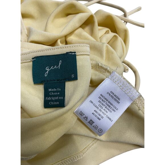 Geel Ruched Yellow Portia Size S Top - Picture 4 of 5